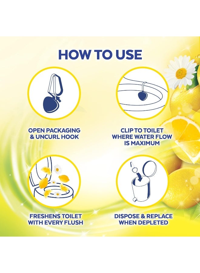 Lysol Automatic In-The-Bowl Toilet Cleaner, Cleans and Freshens Toilet Bowl, Lemon Breeze Scent, 2 Count (Pack of 1) - Image 4